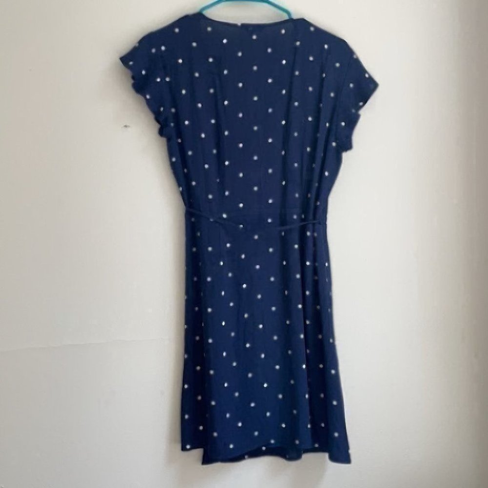 Rails Polka Dot Flutter Sleeve Wrap Dress In Navy - image 8